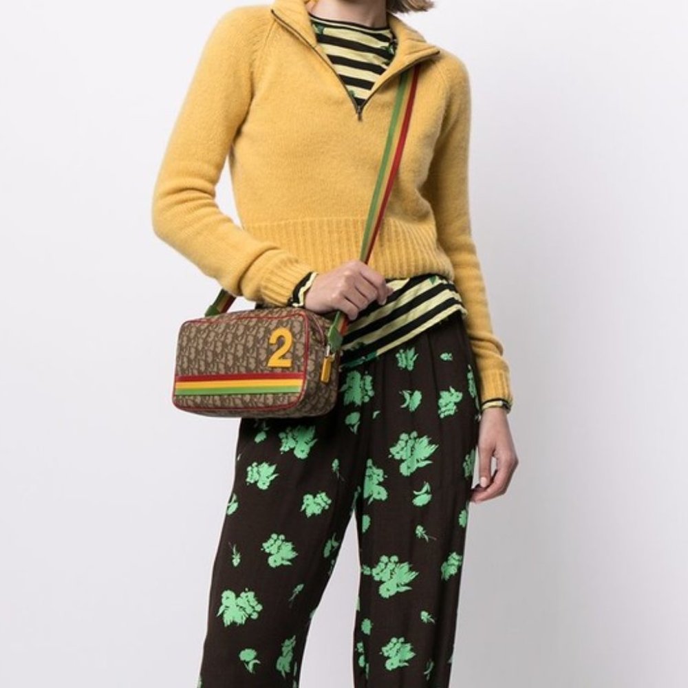 ❌SOLD❌ CHRISTIAN DIOR Monogram Trotter No. 2 Rasta Bag - Picture 16 of 16
